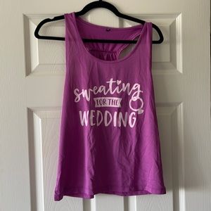 Sweating for the wedding tank